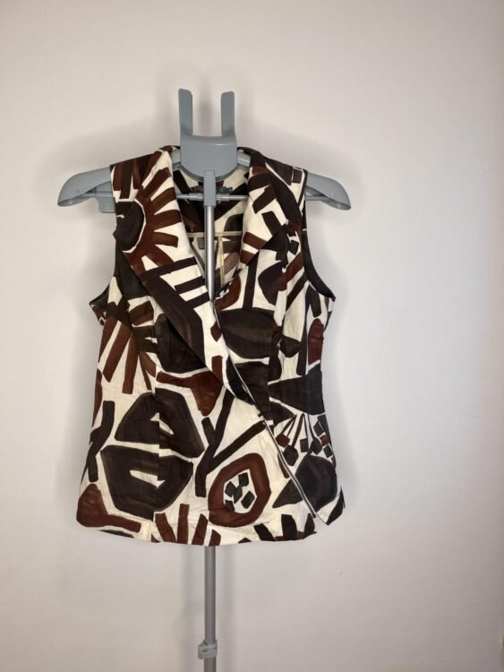 חולצה קצרה מחויטת הדפס MAYA NEGRI מידה M