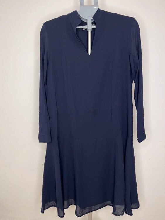 שמלה מידי שרוול ארוך כחול נייבי MAYA NEGRI מידה M