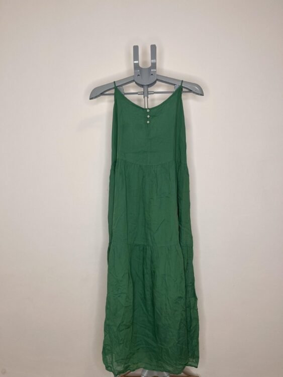 שמלה מקסי גופיה ירוקה מנגו מידה M