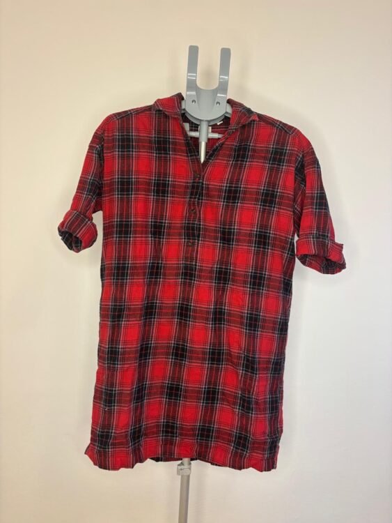 חולצת טוניקה פלנל משובצת UNIQLO מידה M