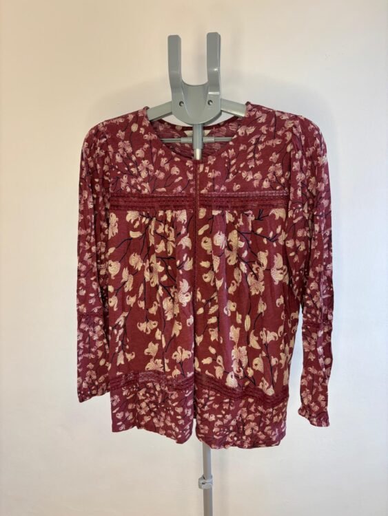 חולצה הדפס ותחרה LUCKY BRAND מידה XL