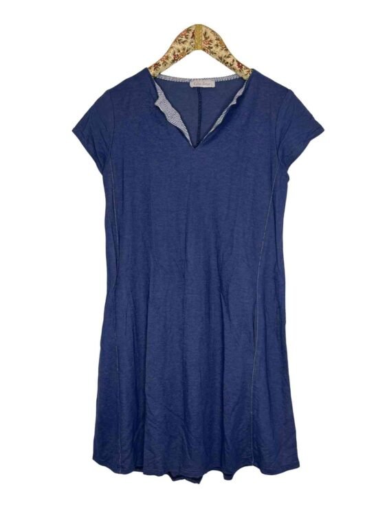 שמלה מיני/מידי שרוול קצר כחול כהה Keren Avisar מידה 2 פרטים