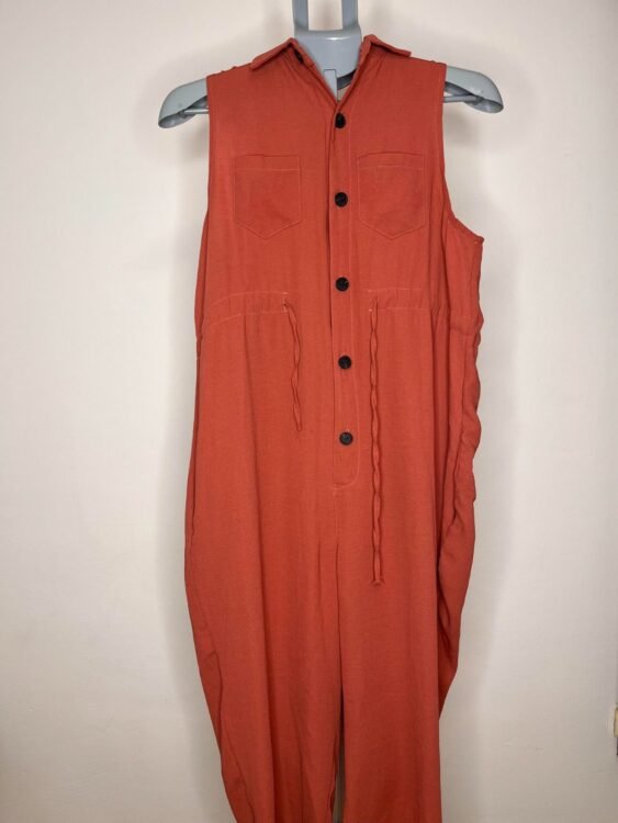 אוברול חום חמרה מכופתר CALA מידה M/L פרטים