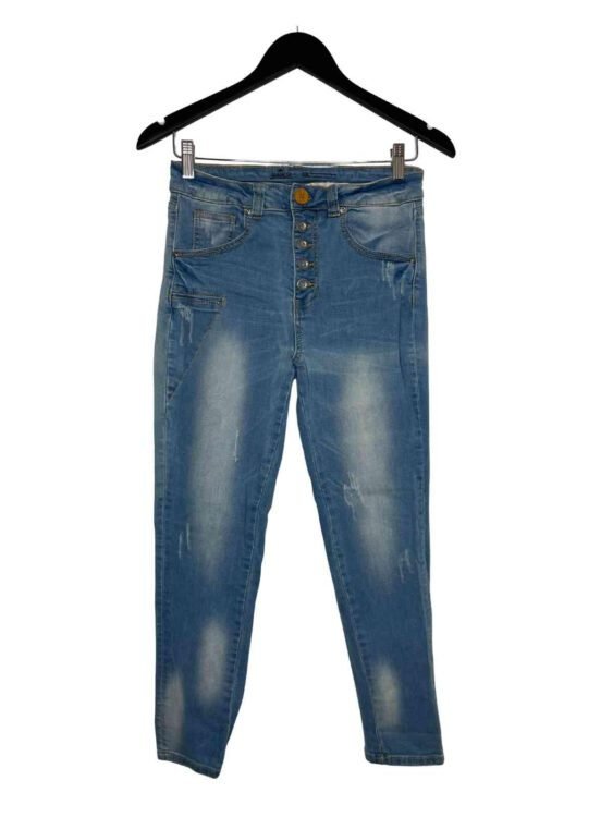 ג׳ינס סטרץ' גזרה גבוהה BIANCO מידה 34-36 פרטים