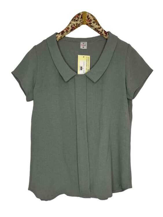 חולצה מחויטת ירוק זית דניאלה מיקושה מידה S-M עם הטיקט פרטים