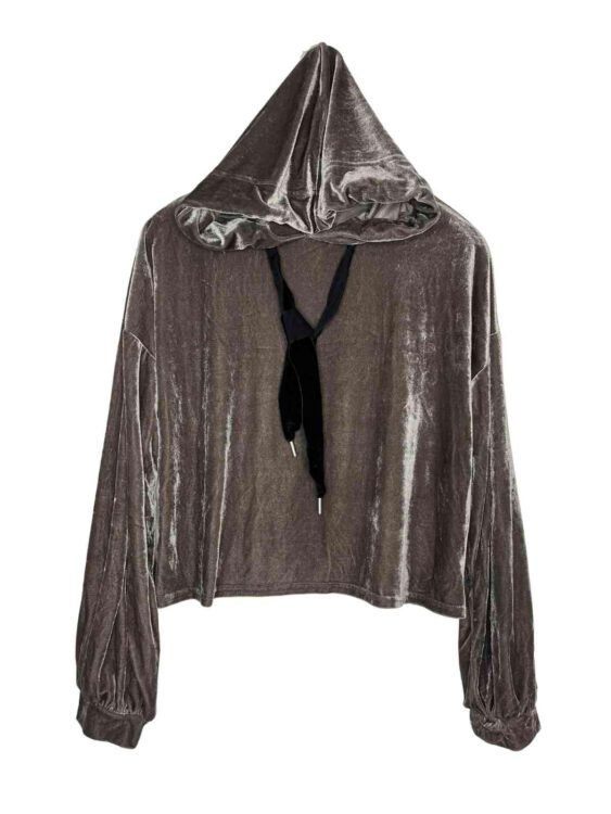 קפוצ׳ון קטיפה כסוף ZARA מידה S פרטים