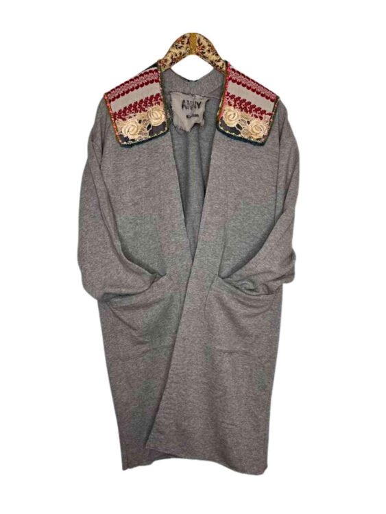 ג׳קט אוברסייז ריקמה ANNY מידה S-L פרטים