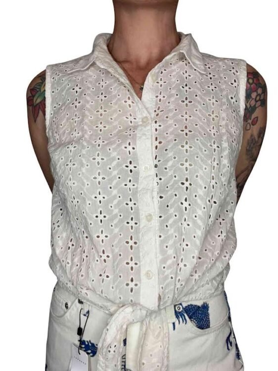 חולצה לבנה מכופתרת GARAGE מידה S