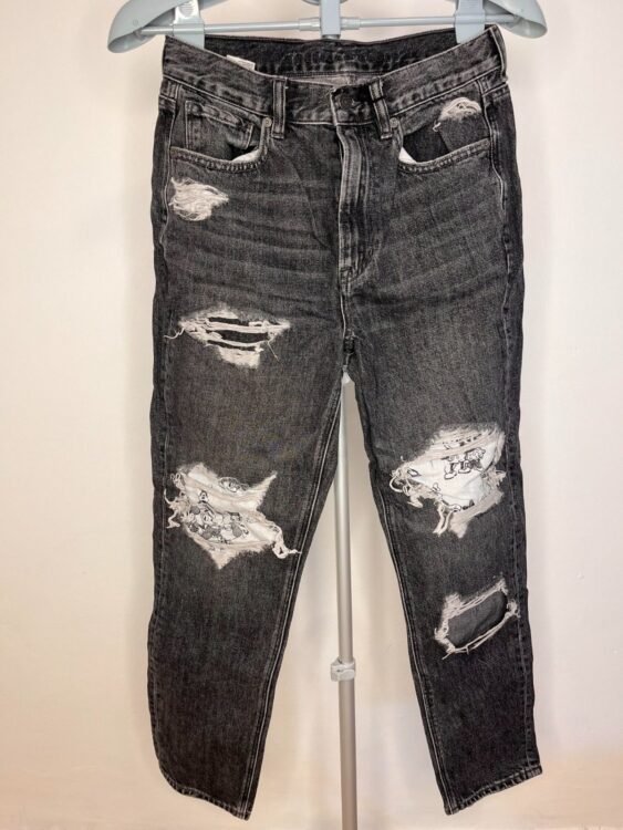 ג׳ינס שחור AMERICAN EAGLE מידה 36/38‎