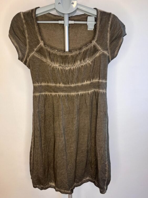 שמלה מידי שרוול קצר אפור משופשף טריקו S.O מידה s/m