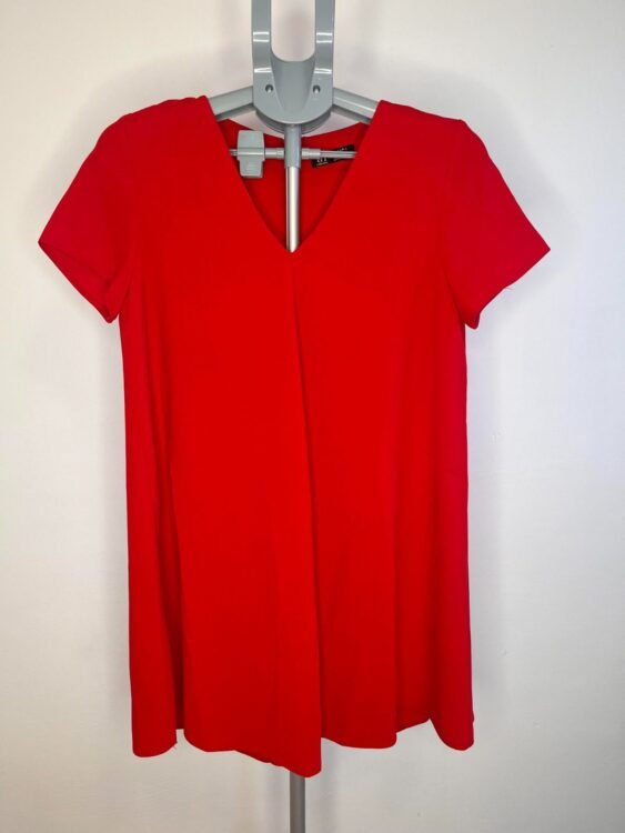 שמלה קצרה מיני/מידי אדומה זארה מידה s