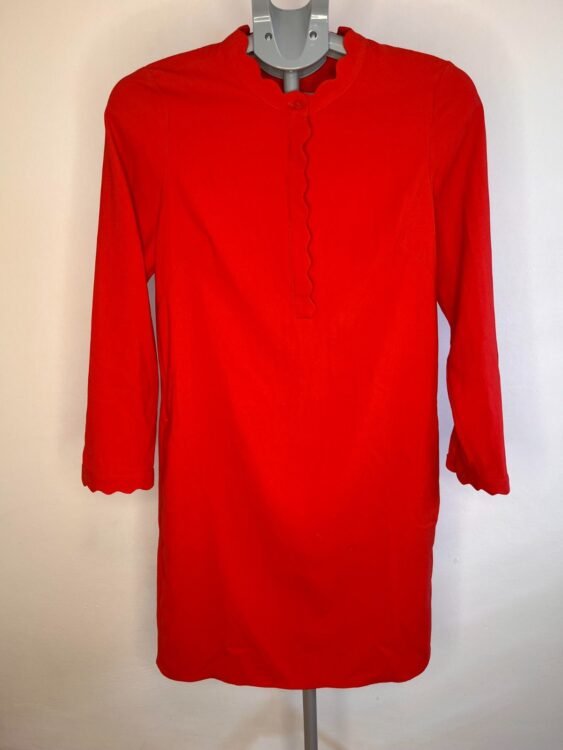 שמלה שרוול ארוך מידי אדומה מחויטת WHEISTLES מידה s