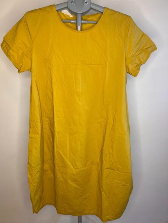 שמלה שרוול קצר מידי חרדל bikaleh מידה 2