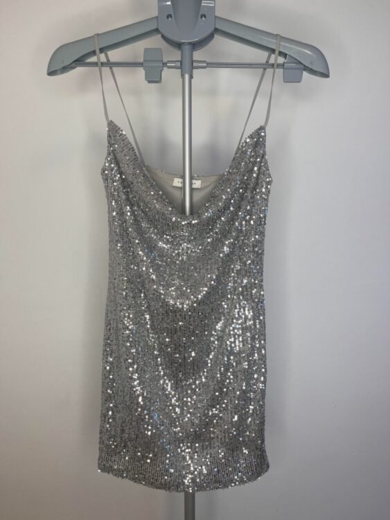 שמלת מיני פאייטים כסופה טופשופ מידה 36