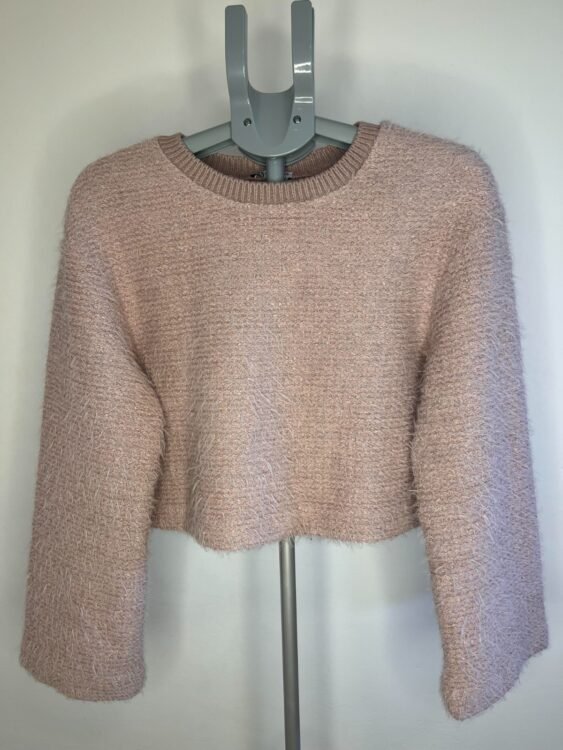 סריג ורוד עתיק פרנזים ZARA מידה S פרטים