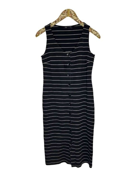 שמלה בייסיק פסים מכופתרת TWENTYFOURSEVEN מידה S פרטים