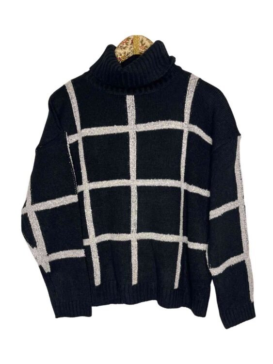 סריג גולף משובץ TWENTYFOURSEVEN מידה L פרטים