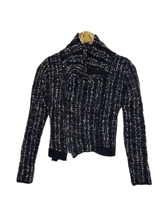 ג׳קט אריג אסימטרי MAXAZARIA מידה XXS פרטים