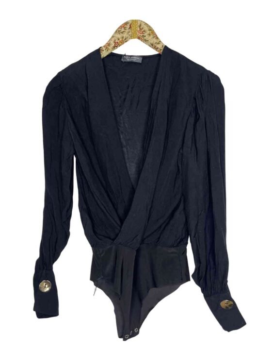 בגד גוף מחשוף עמוק ZARA מידה S פרטים