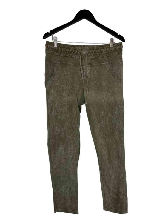 מכנס ספורט אלגנט ירוק נצנצים MADE IN ITALY מידה XL פרטים