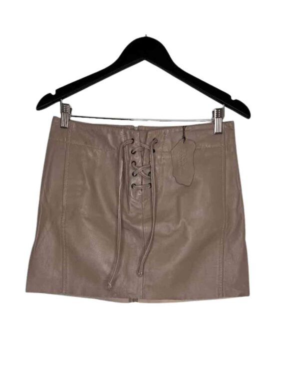 חצאית עור Sack’s עם הטיקט פרטים