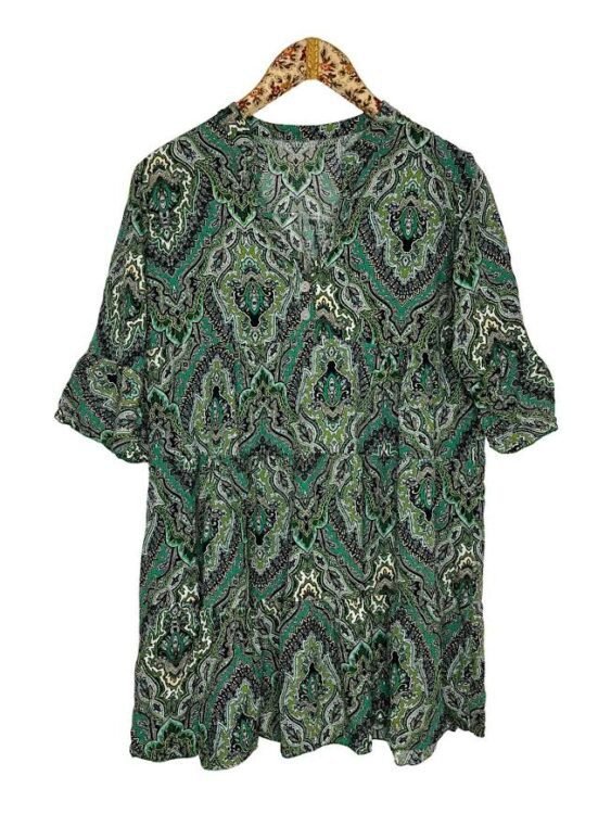 שמלה ויסקוזה MADE IN ITALY מידה M פרטים