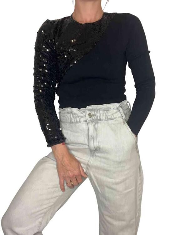 חולצת ערב פאייטים ZARA מידה S