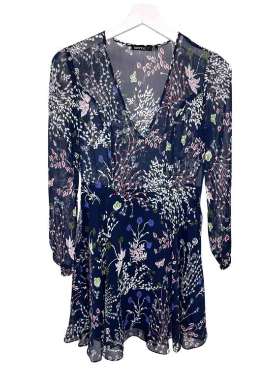 שמלת שיפון boohoo מידה 36 מחיר 50 ש״ח פרטים