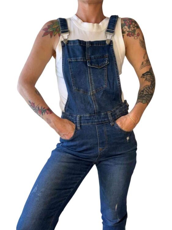 אוברול ג׳ינס TWENTYFOURSEVEN מידה 36 פרטים