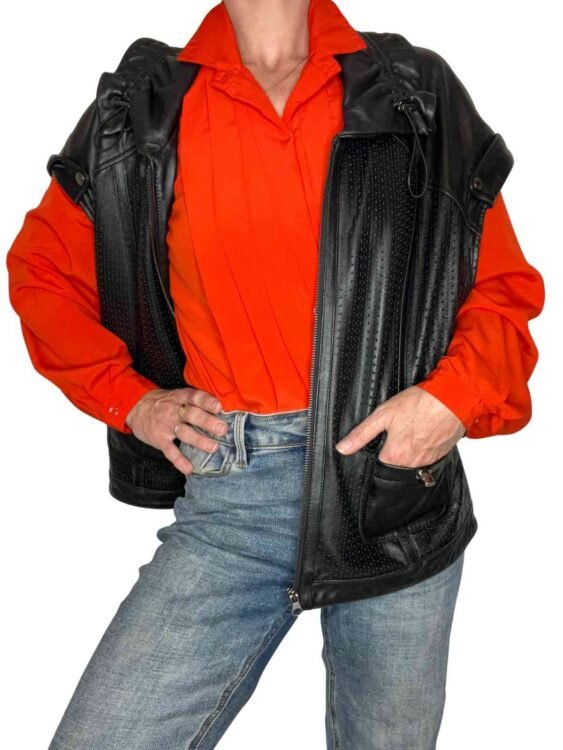 וסט עור CRAZY LINE מידה 42 פרטים