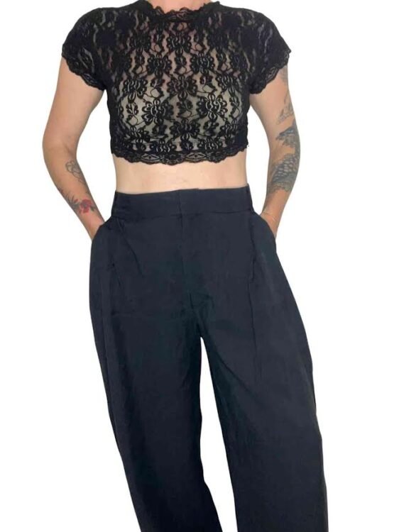 טופ וינטג׳ תחרה מידה X-S