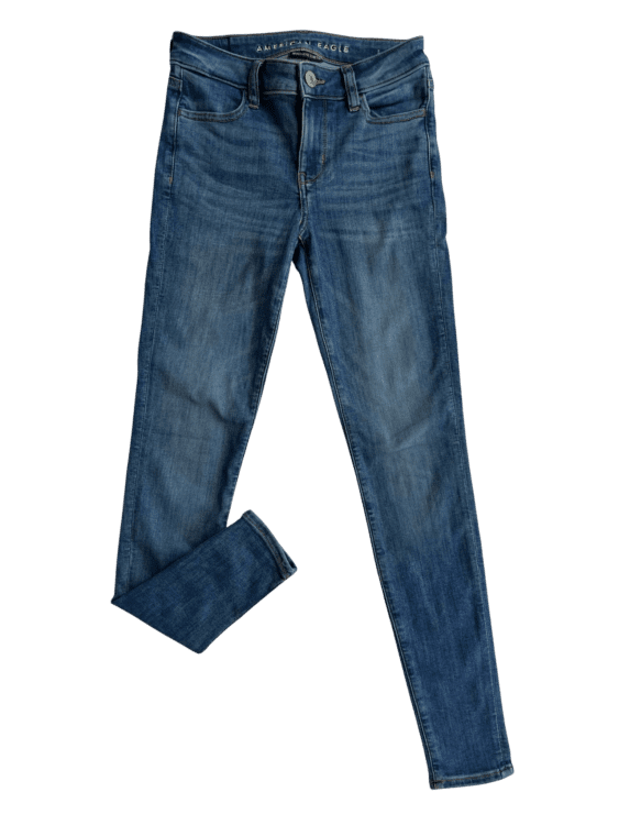 ג׳ינס סקיני מיד AMERICAN EAGLE מידה 0 פרטים