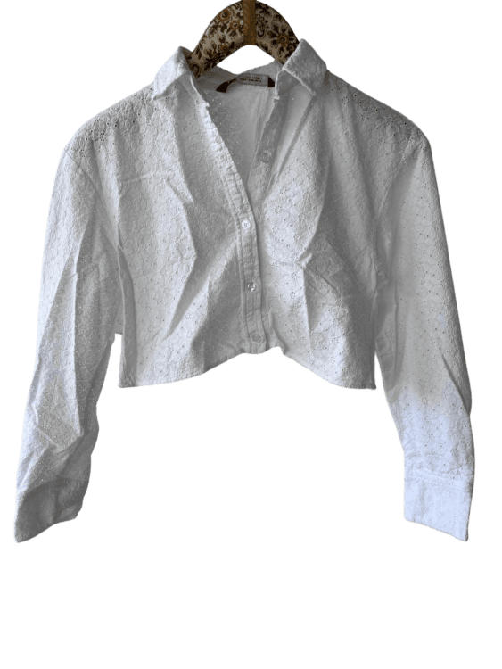 חולצה כותנה ZARA מידה XS פרטים