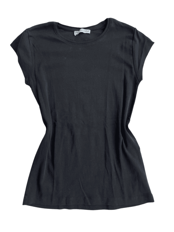 חולצה בייסיק כותנה ZARA מידה S פרטים