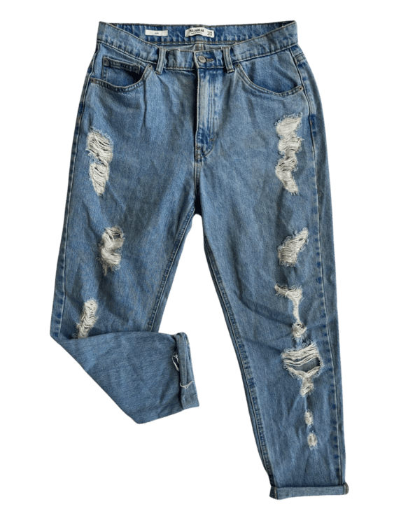ג׳ינס מאמ PULL & BEAR מידה 40 פרטים