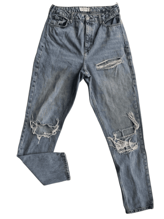 ג׳ינס מאמ TOP SHOP מידה 30 70 פרטים